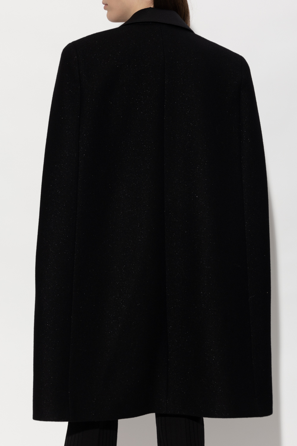 SchaferandweinerShops KR - Wool tuxedo cape Saint Laurent